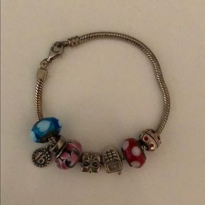 Pandora charms and bracelet